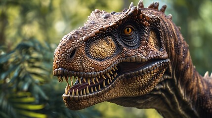 a close up of a dinosaur