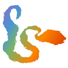 巳・蛇・へびのカラフルなイラスト素材　ベクター