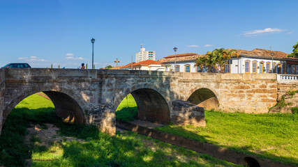 Fototapeta na wymiar Partial view of the Rosário Bridge
