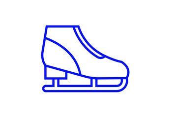 skating shoes illustration isolated on white. Vector illustration in flat style design.	