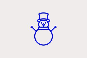 snowman illustration. Vector illustration in flat style design.	