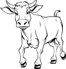 Cute Cows, Comic, Malbuch, Kinderillustration, Kühe