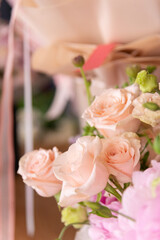 Bouquet of flowers for March 8. Bouquet of roses for Valentine's Day