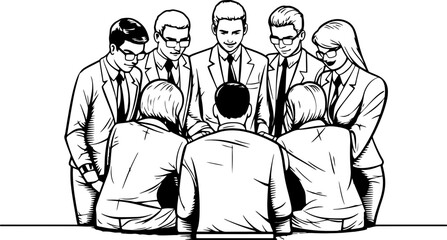 Teamwork togetherness concept drawing