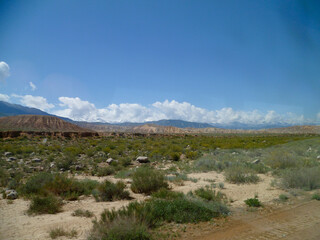 On the road - Lake Issyk-Kul and Tian Shan Mountains