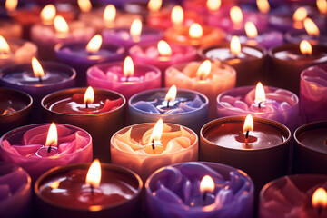Miracle candles texture background, Generative AI