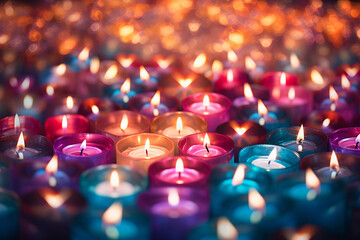 Miracle candles texture background, Generative AI