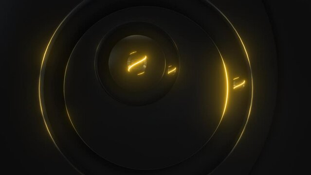 This stock motion graphic video of 4K Colored Glossy Spheres Background with gentle overlapping curves on seamless loops