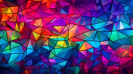 Vibrant neon multicolor mosaic
