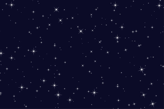 Seamless star night background. Vector illustration