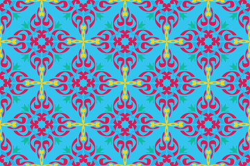 Pattern with floral and geometric elements. Intersecting curved and straight bold stripes forming abstract floral ornament. Vector background for design. Seamless Decorative lattice for louver.