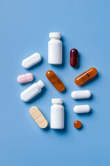 Pills bottles of medical drugs 