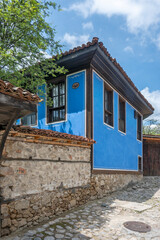 Typical Street and old houses in Koprivshtitsa, Bulgaria