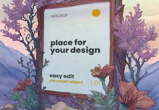 Paint Art Drawing Poster Mockup 47