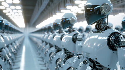 Army of anonymous ai robots, robotic hackers, artificial intelligence technology, cyber threat