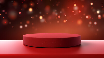Simple product booth, podium, stage, product commercial photography background, cosmetics booth, 3D rendering
