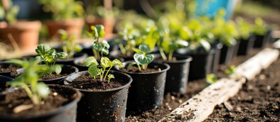 Spring garden vegetable transplants.