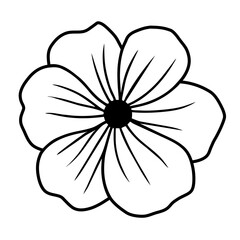 Hand drawn simple flower illustration