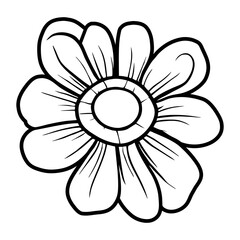 Hand drawn simple flower illustration