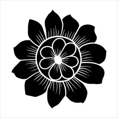 Hand drawn simple flower illustration