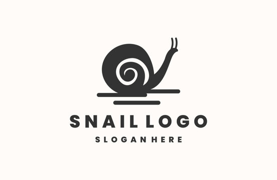 Snail style vector logo design. Creative design