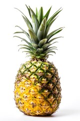 Fototapeta premium A pineapple sitting on top of a white surface. Suitable for tropical themes and healthy eating concepts