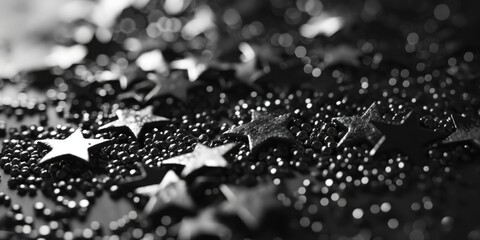A captivating black and white photo showcasing a group of stars. Perfect for adding an elegant touch to any project