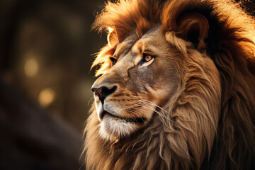 portrait of a lion. Generative AI
