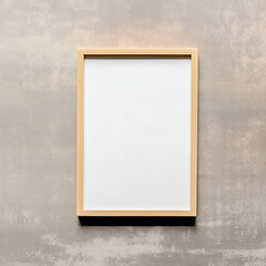 Picture frame on wall mockup