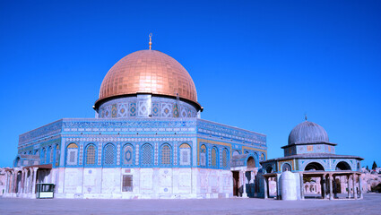 Temple Mount known as the the Noble Sanctuary of Jerusalem located in the Old City of Jerusalem,...