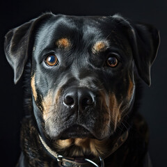 Portrait of a Rottweiler Dog 