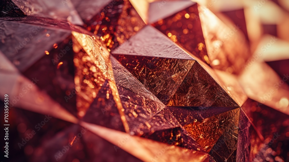 Poster A close-up view of a highly reflective and dazzling diamond. This image can be used to showcase the brilliance and beauty of diamonds in various contexts