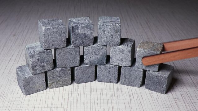 Whiskey stones - soapstone cubes made of natural stone for reusable cooling of drinks