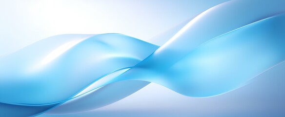 Obraz premium modern minimalism abstract background with smooth blue ribbon on white background, simple, gradient, bright colors. generative AI