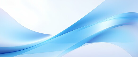 modern minimalism abstract background with smooth blue ribbon on white background, simple, gradient, bright colors. generative AI