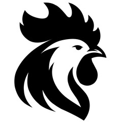 Obraz premium Silhouette of a rooster's head