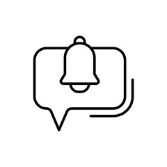 Chat notification outline icons, minimalist vector illustration ,simple transparent graphic element .Isolated on white background