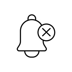 Blocked notification outline icons, minimalist vector illustration ,simple transparent graphic element .Isolated on white background