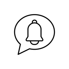 Chat notification outline icons, minimalist vector illustration ,simple transparent graphic element .Isolated on white background