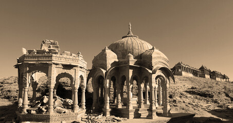Vyas Chhatri cenotaphs here are the most fabulous structures in Jaisalmer, and one of its major...