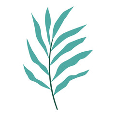 Tropical floral illustration. Colorful flat vector illustration with tropical and floral theme.