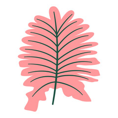 Tropical floral illustration. Colorful flat vector illustration with tropical and floral theme.