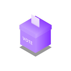 Illustration vector graphic of isolated isometric voting ballot box