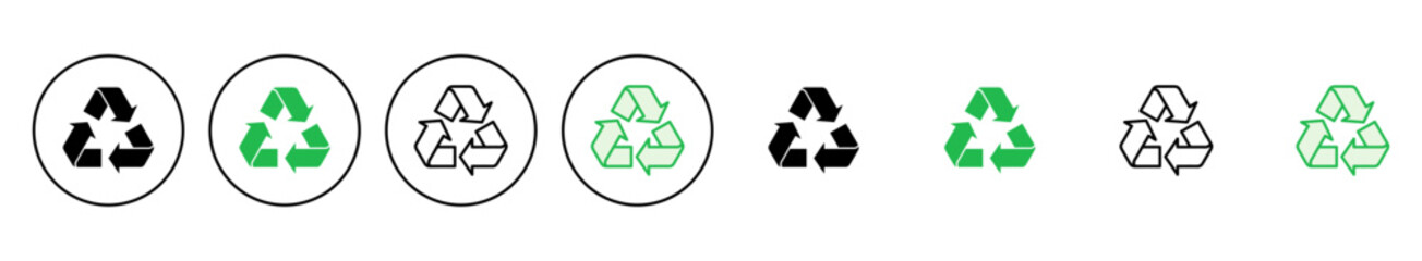 Recycle icon set. Recycling vector icon.