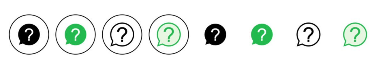 Question icon set. question mark icon vector.