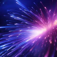 Fototapeta premium Neon abstract colorful lines in motion