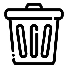 trash bin icon in line style