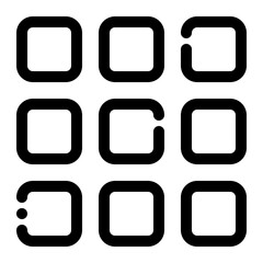 category icon in line style