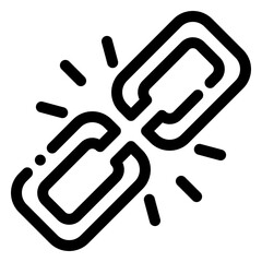 broken link icon in line style