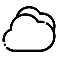 cloud icon in line style - obrazy, fototapety, plakaty